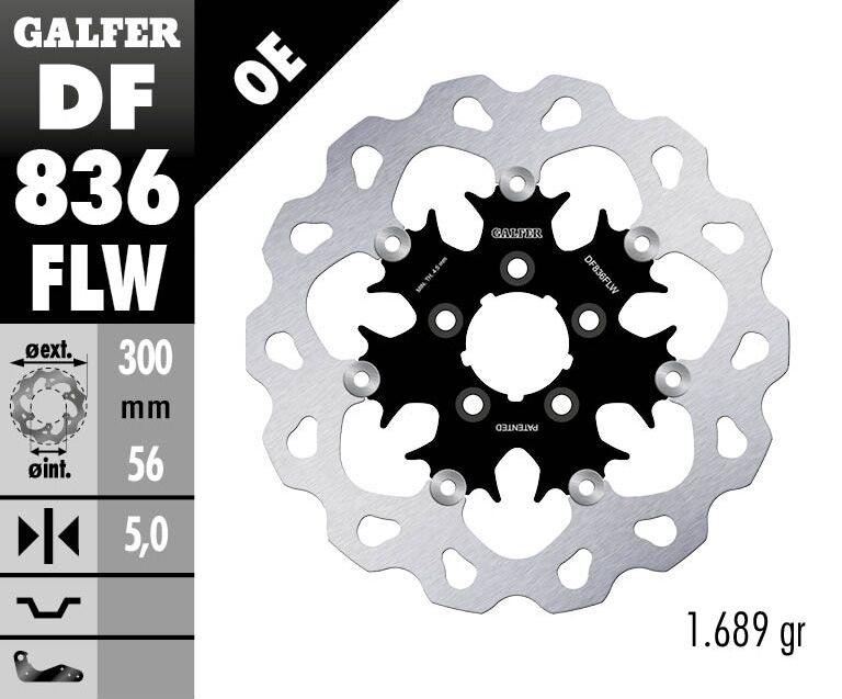 Galfer - Brake Rotor Floating Wave Steel Center - Bild 2