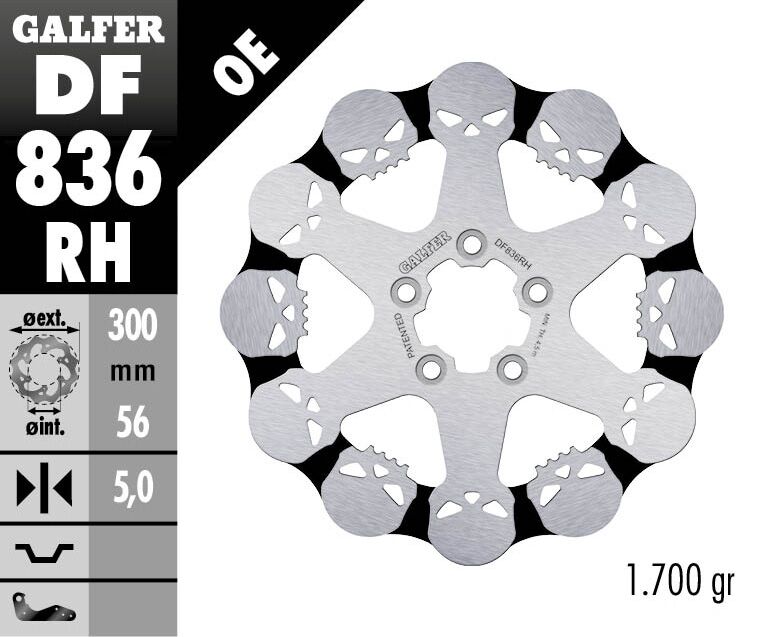 Galfer - Brake Rotor Fixed Skull - Bild 2