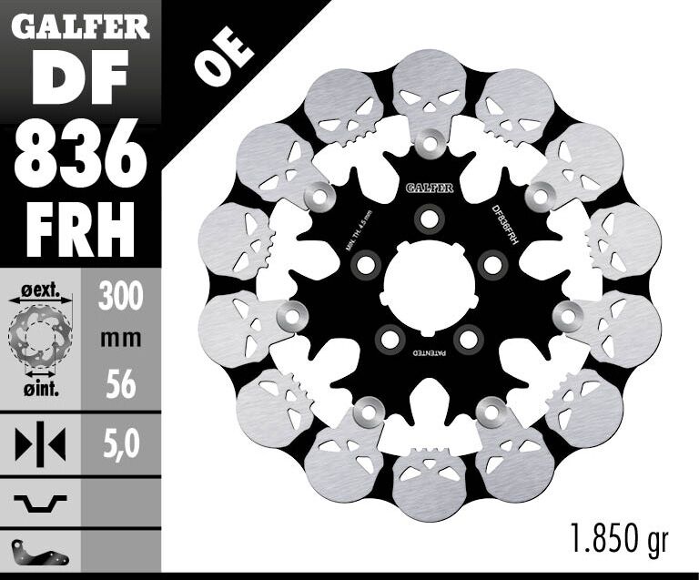Galfer - Brake Rotor Floating Skull - Bild 2