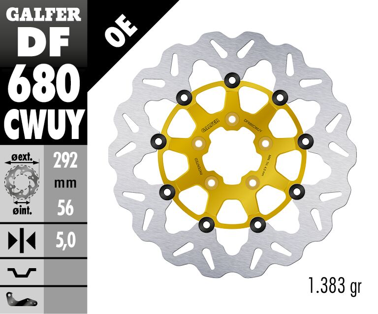 Galfer - Brake Rotor Floating Wave Gold - Bild 2
