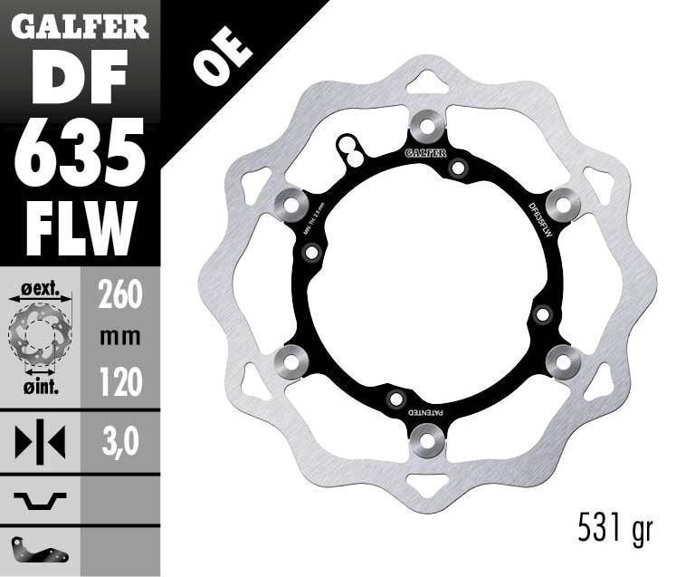 Galfer - Brake Rotor Floating Wave Steel Center - Bild 2