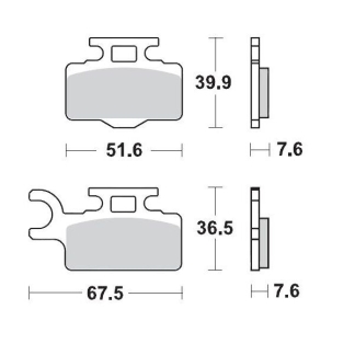 Moto-Master - Brake Pad Offroad Sinter Pro Racing