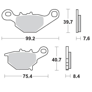 Moto-Master - Brake Pad Offroad Sinter Pro Racing