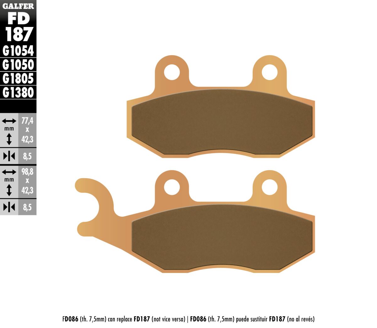 Galfer - Brake Pad Scooter Sinter