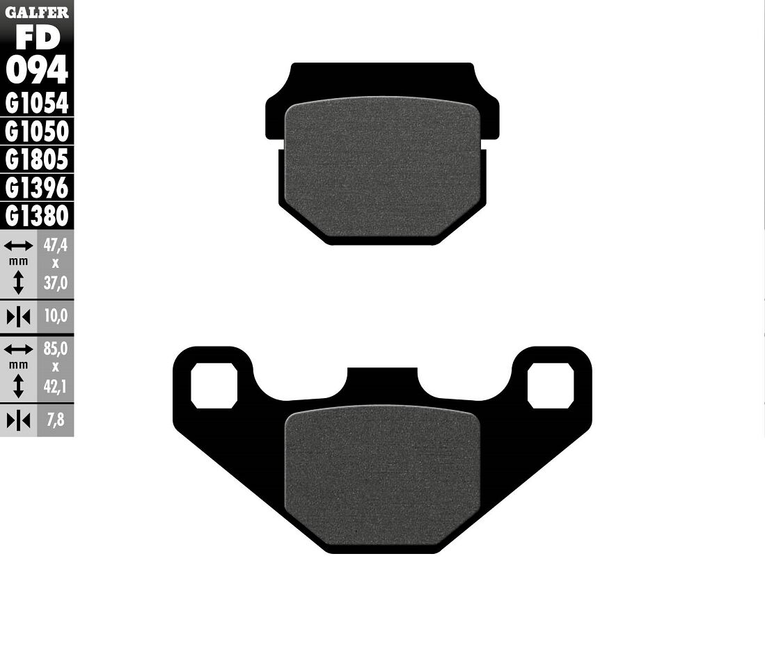 Galfer - Brake Pad Semi Metallic Scooter - Bild 2